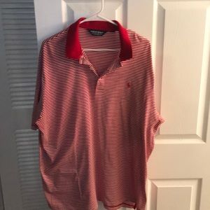Red men’s polo